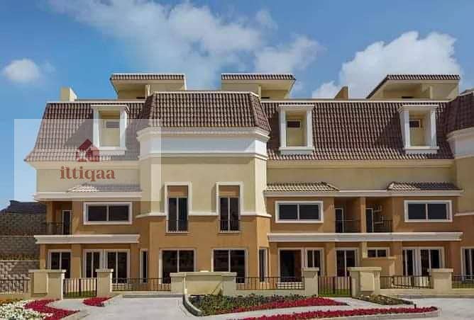 luxury villa for sale with 5% DP flexible payment terms in the butterfly mostakble city Taj city 0