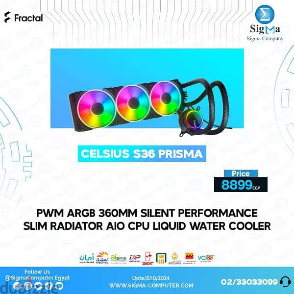 Celsius S36 Prisma 360mm  CPU liquid water cooler 1