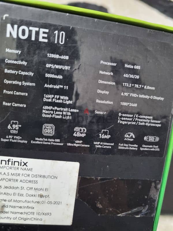 infinix note 10 128/6 فلاج شيب بيشغل كل الالعاب 3