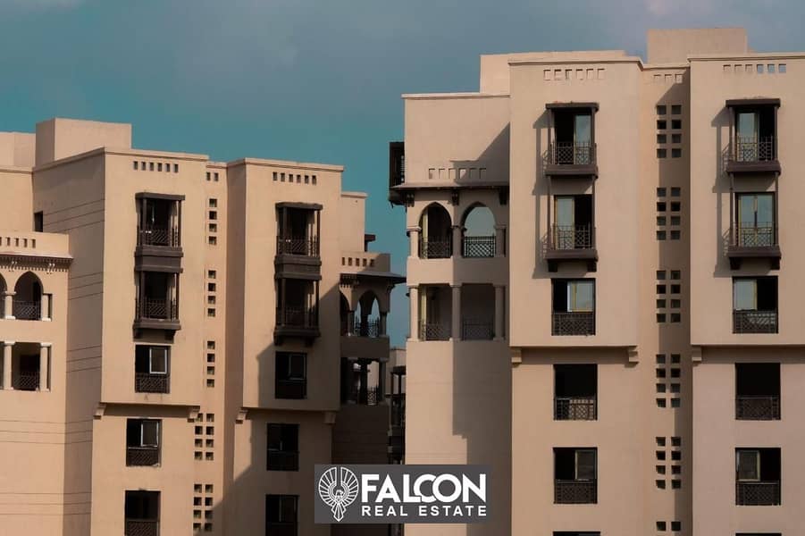 With a 10% down payment, receive your apartment ready for occupancy, fully finished, in Al-Fustat Compound in the heart of Cairo 1