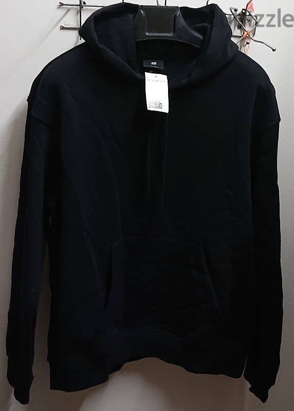 هودي H&M أسود جديد مقاس MEDIUM Relaxed Fit H&M Black Hoodie Size: M 0