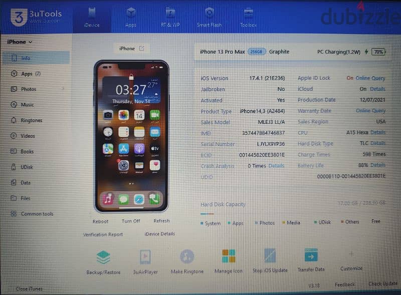 i phone 13pro max 256 B87 9