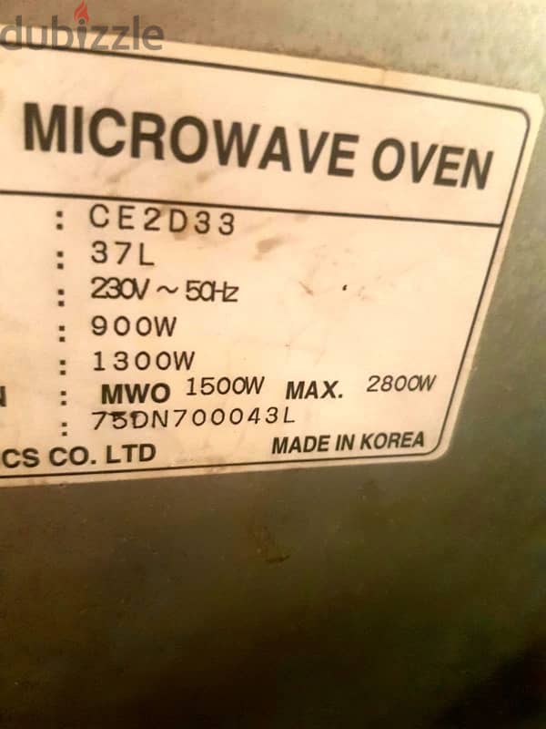 samsung microwave 37L 0