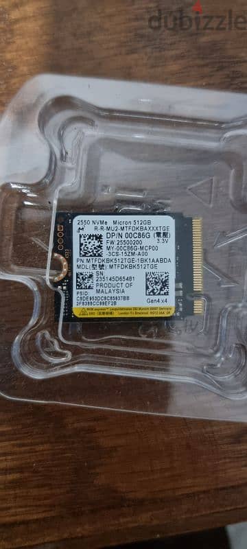 micron 512 SSD 30 mm 1