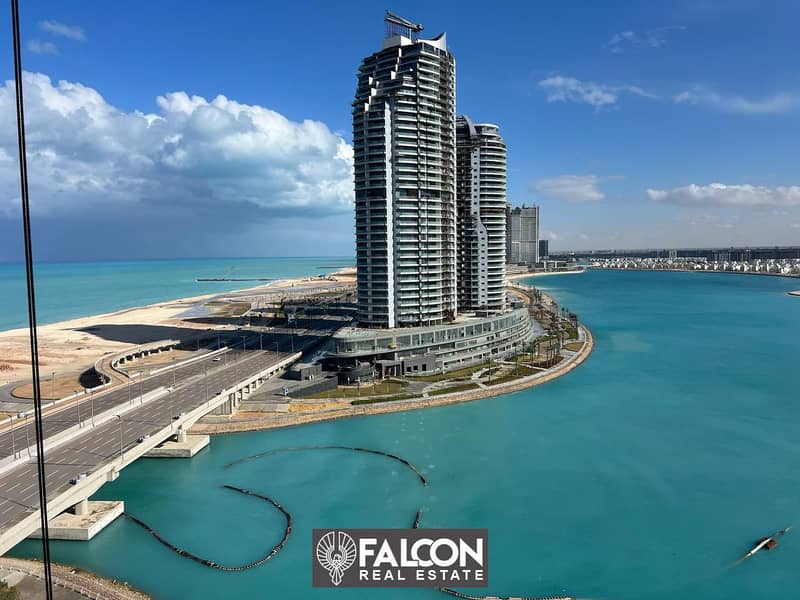 3 rooms corner apartment immediate deliver direct view on Alamein Towers for sale with installments in Latin District North Coast 4