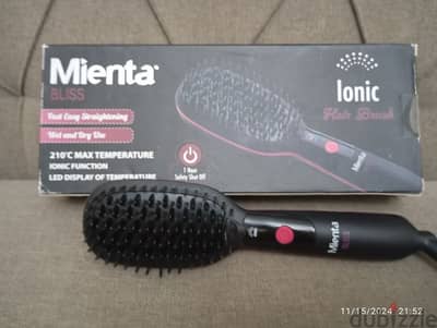 Mienta SB43106A Ionic Straightening Hair Brush Black/Purple