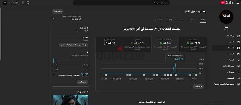 قناة يوتيوب مفعله ربح ٢٠٠٠ مشترك 0