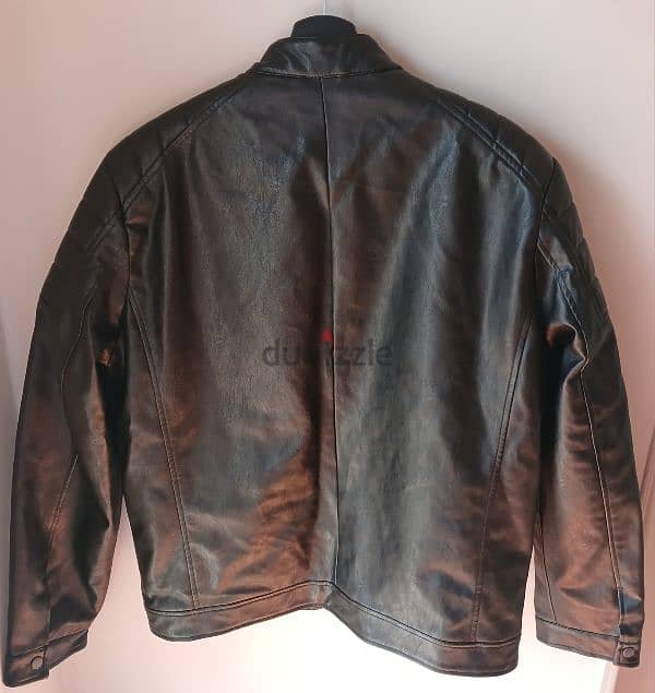 DKNY Men's Leather Jacket Original Size Medium with ticket 5