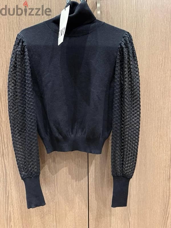 zara pullover black old price 0