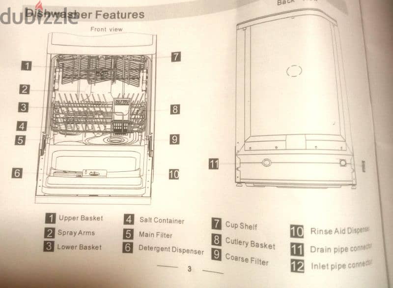 Fresh Dishwasher 14 place WQP12-b9253a حالة جديدة غسالة أطباق ١٤ فرد 7