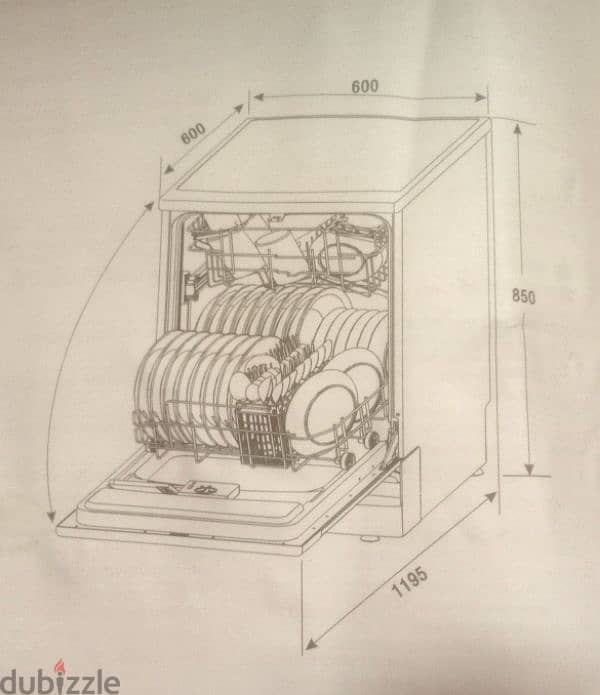 Fresh Dishwasher 14 place WQP12-b9253a حالة جديدة غسالة أطباق ١٤ فرد 11