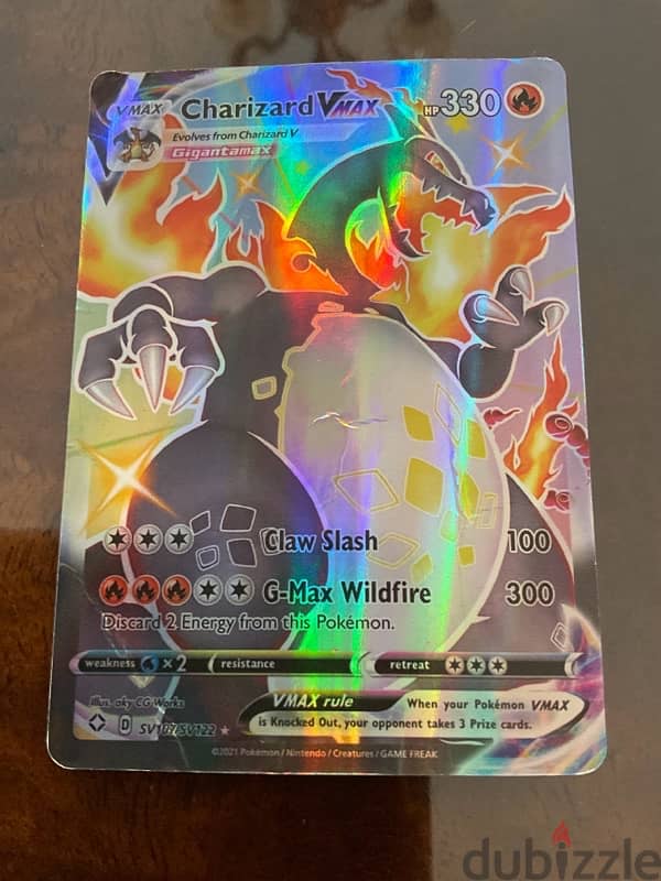 Pokemon card Charizard V max shiny 0