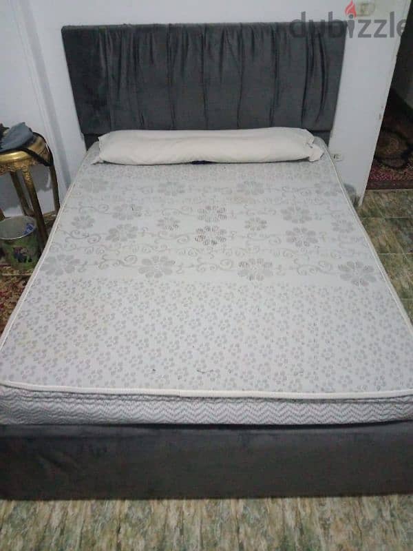 bed with mattress, سرير مع مرتبه سوست 2