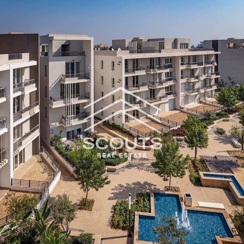 Apartment for sale, immediate receipt, finished, with air conditioners, in Pyramid Hills, Prime Location, in front of Mountain View 0