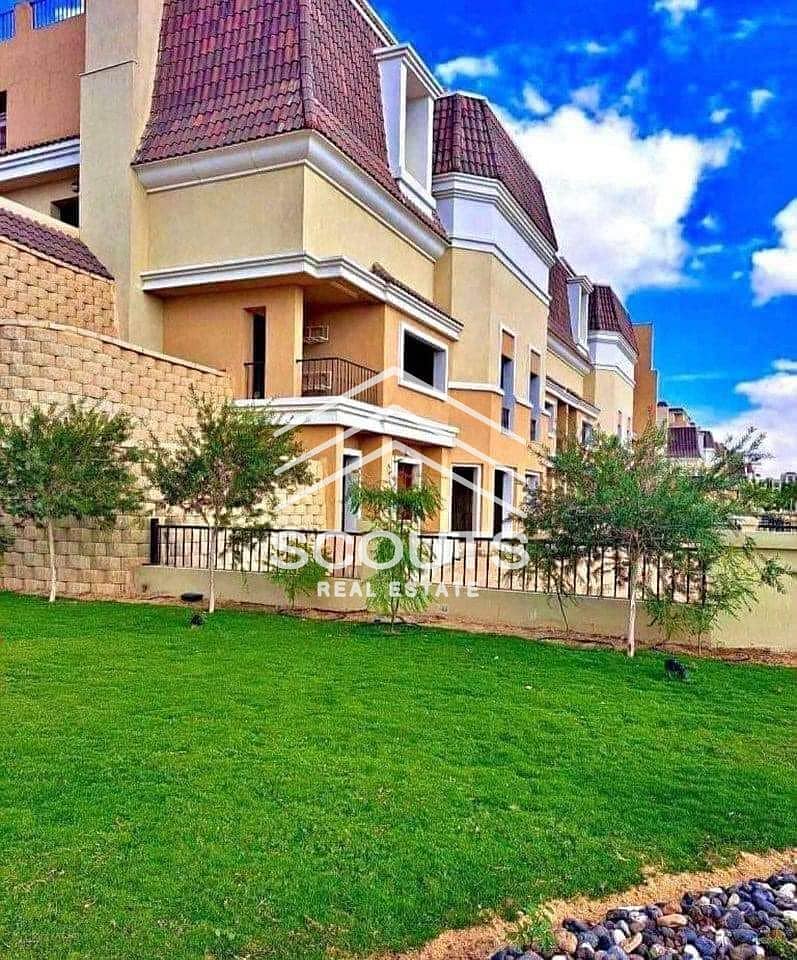 Ground floor doupex with garden for sale at a 42% discount next to Madinaty, Sarai Compound, New Cairo 3