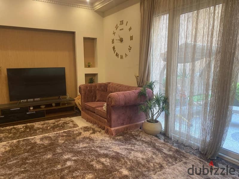 Duplex for sale 350m + 120 private garden -NEW CAIRO(South Academy area )Fully open view 18