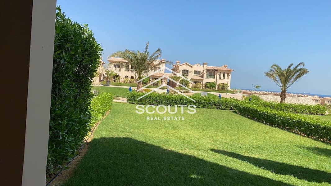 fully finished with full sea view chalet for sale in lavista 6 ain sukhna 7