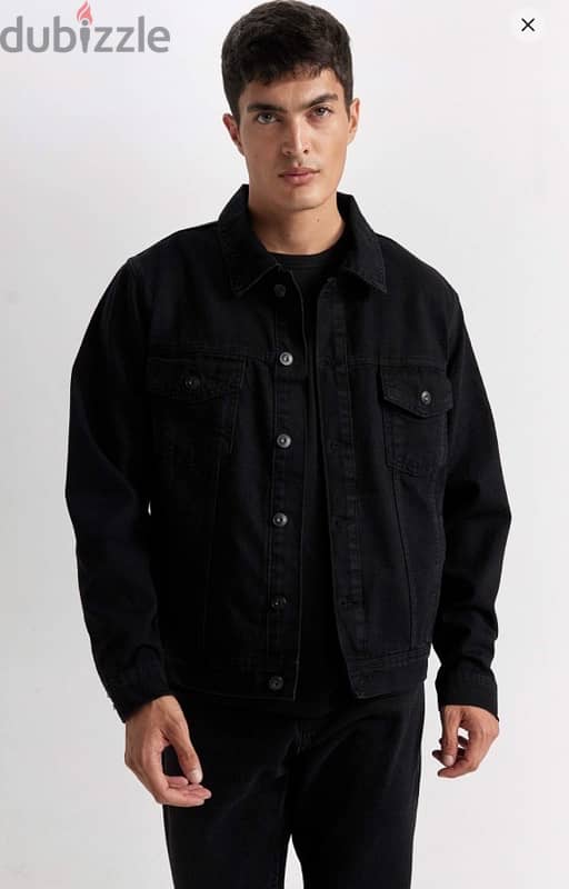 jeans jacket black denim dott jeans original size xl 1