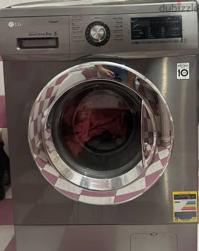 LG Front Load Washing Machine 8KG غسالة ال جي ٨كيلو تحميل امامي