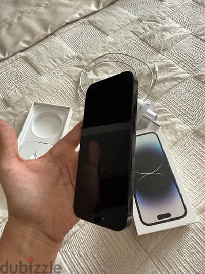 iphone 14pro, space black, 256 gb , battery 86%