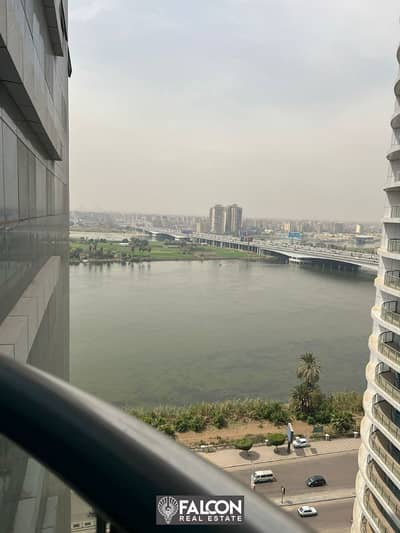 123 sqm hotel apartment ready for receipt, imaginative finishing, with full view of the Nile in Nile Pearl Towers, Maadi