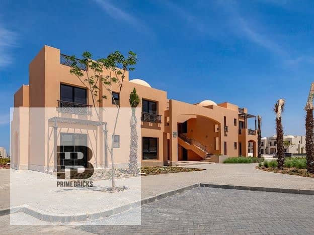 For sale, Apartment + garden, finished, with a lagoon view, in New Gouna, Makadi Heights, in installments 5