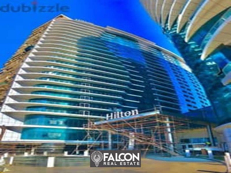 Apartment 124 m, immediate delivery, services (Hilton), hotel finishing, directly in front of the Nile in Nile Pearl Towers 3