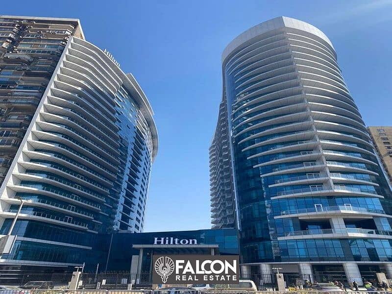 Apartment 124 m, immediate delivery, services (Hilton), hotel finishing, directly in front of the Nile in Nile Pearl Towers 12