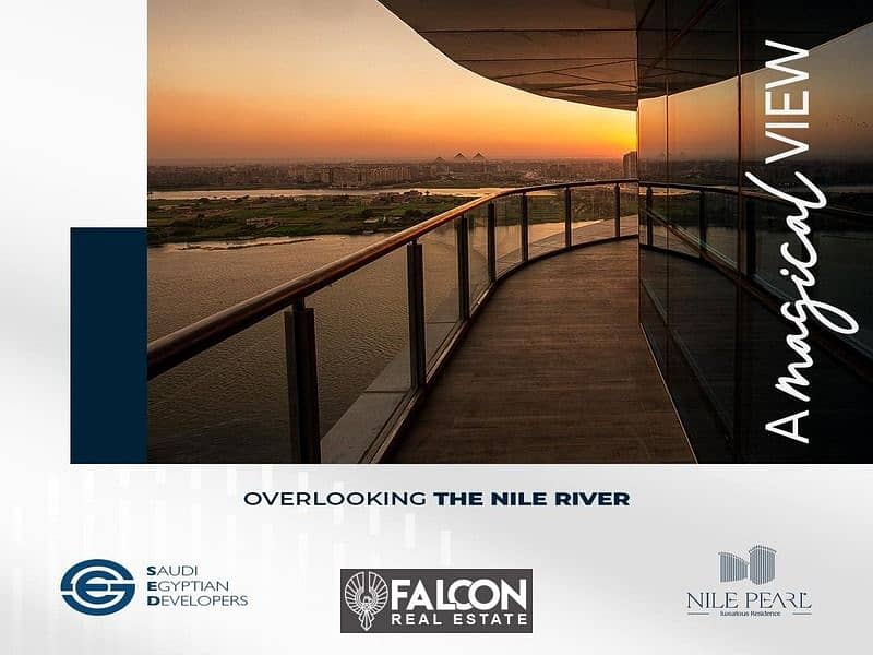 Apartment 124 m, immediate delivery, services (Hilton), hotel finishing, directly in front of the Nile in Nile Pearl Towers 15