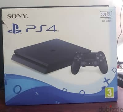 PS4 Slim 500gb معاه اكونت و جميع مشتمالاته الأصلية