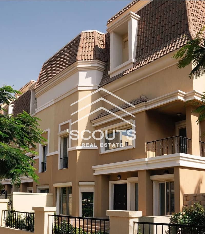 5-bedroom villa for sale in Fifth Settlement, Sarai Compound, next to Madinaty and the American University, with a 70% discount on payment systems. 10