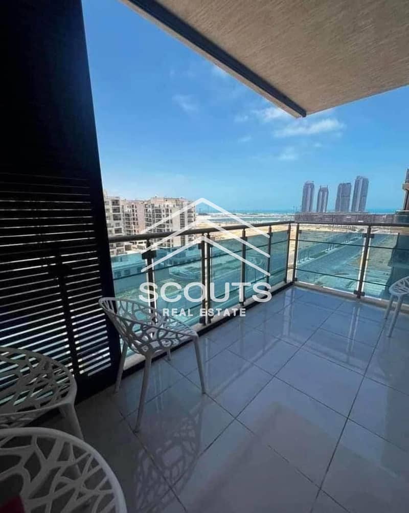 fully finished - sea side view with 12 years installm Ready To Move latin district new Alamein, north coast 3 bedrooms apartment for sale in Alamein 7