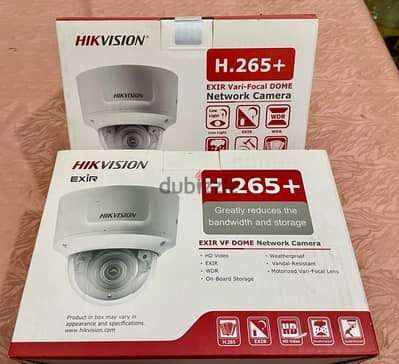 4 كاميرات مراقبه HikVision (H. 265+) جديده لم تستخدم