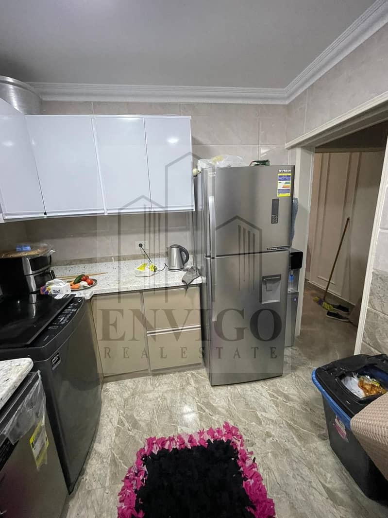 Apartment for sale, 150 sqm + garden 15 sqm, super luxurious finishing, in the association land - Al-Andalus 10