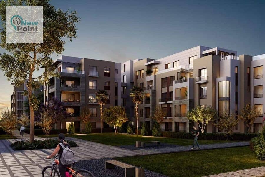 شقة بجاردن متشطبة بالكامل في اجدد مشاريع شركة المراكز كرسنت ووك Crescent Walk New Cairo 0