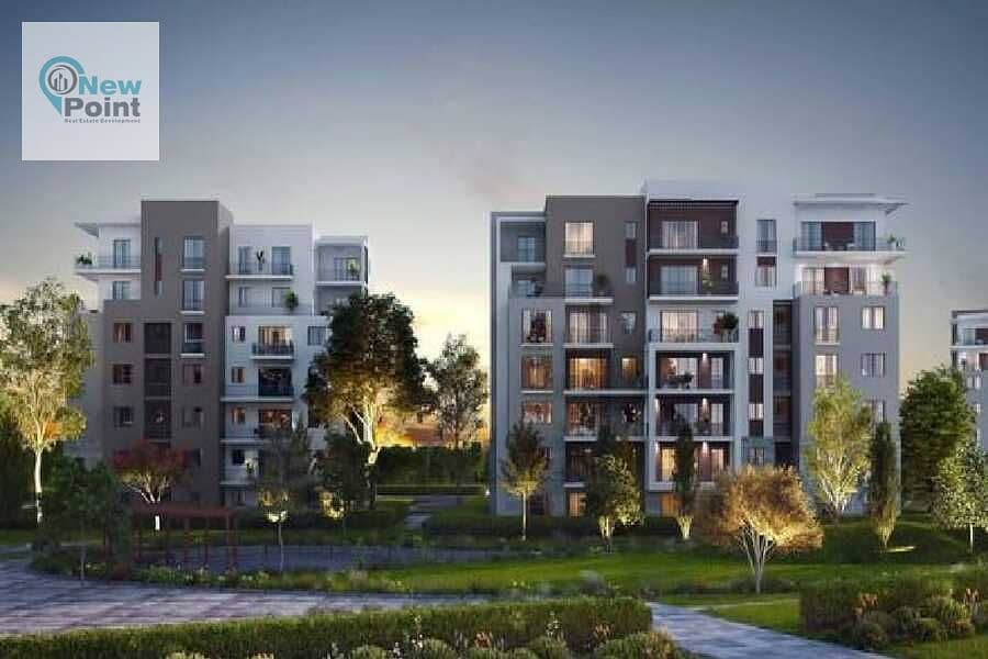 شقة بجاردن متشطبة بالكامل في اجدد مشاريع شركة المراكز كرسنت ووك Crescent Walk New Cairo 3