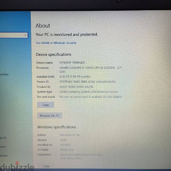 Lap Top Lenovo i5 - gen 7200u 2.5 HGz 4