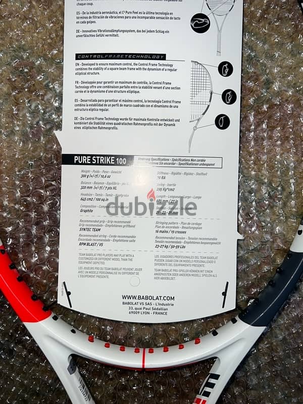 babolat pure strike tennis 2