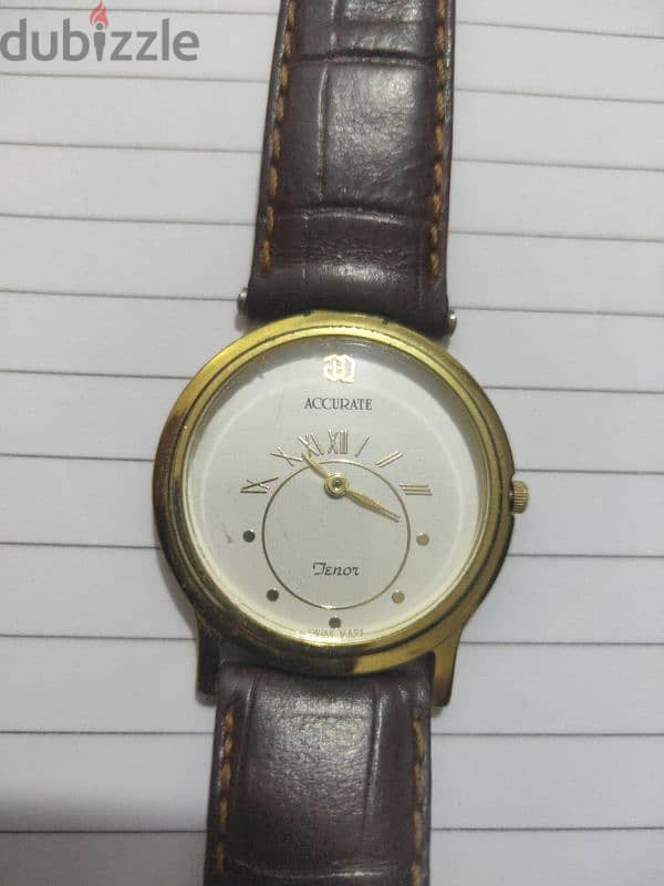 Accurate watch swiss made 22k gold plated 2