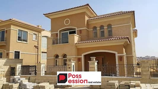 Townhouse villa for sale in New Cairo in Telal East Compound next to Palm Hills and Mountain View, villa phase only, view open to the landscape,