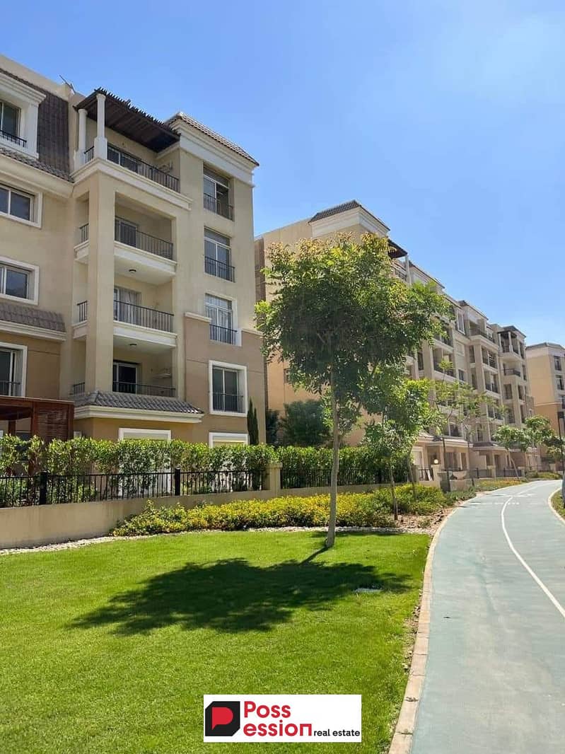 Corner apartment for sale in Sarai Compound beside Madinaty, near 5th Settlement and Cairo Airport, minutes from Nasr City, City Stars, and New Cairo 0