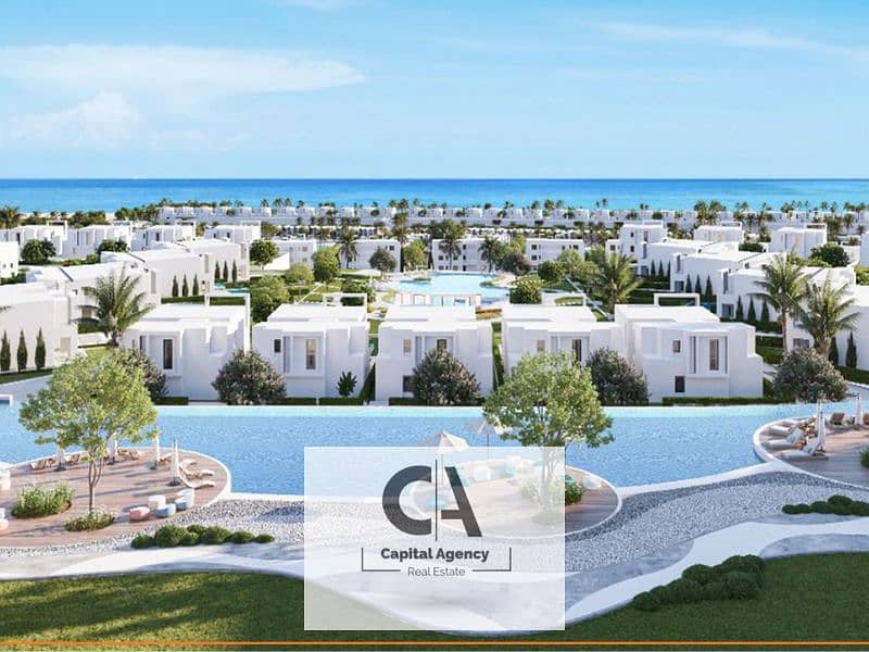 With only 5% down payment and installments over the longest payment period, a chalet for sale with super luxury finishing on the lagoon in D-bay 0