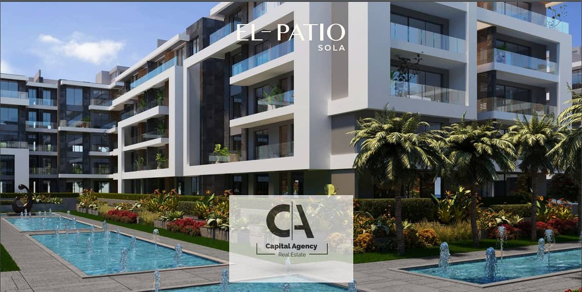 3-bedroom apartment for sale in El Patio Sola in Amazing Location in Shorouk | With a 25% cash discount - View on the lagoon 0