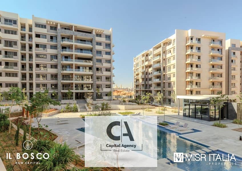 Apartment for sale in the New Capital in IL  Bosco Compound with Misr Italia | Limited time, 0% down payment  _ Ready To Move 0