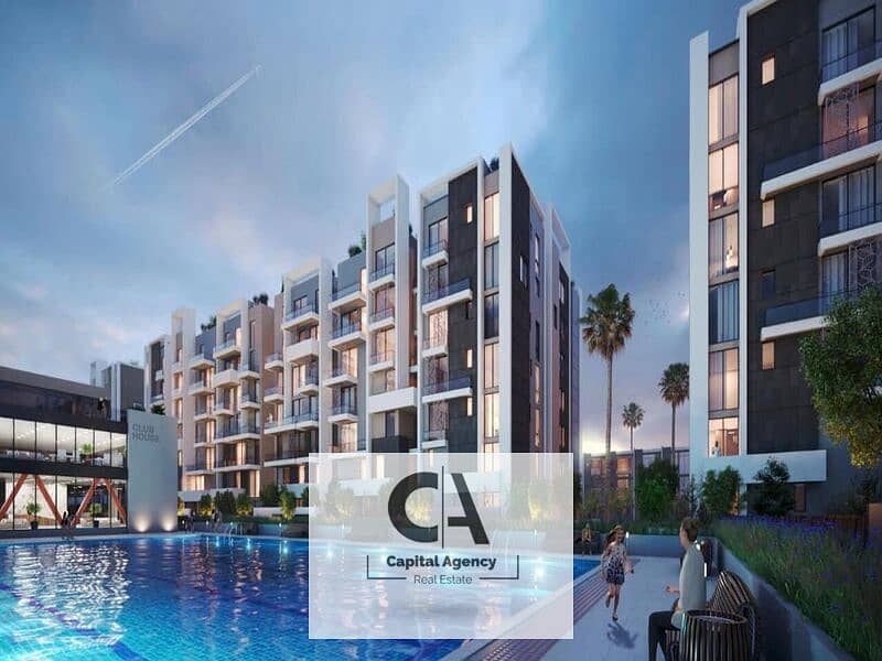 With a 10% down payment, a fully finished apartment for sale in Reportage Compound in Mostakbal City Special cash discount 40% 0