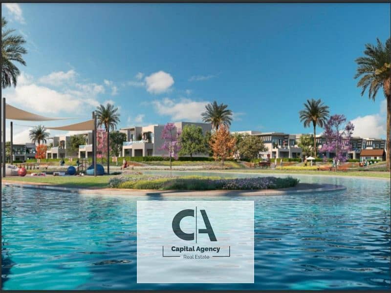 With only 5% down payment, an apartment of 150 meters for sale in Garden Lakes Hyde Park Compound View on the lagoon | 24% cash discount 0