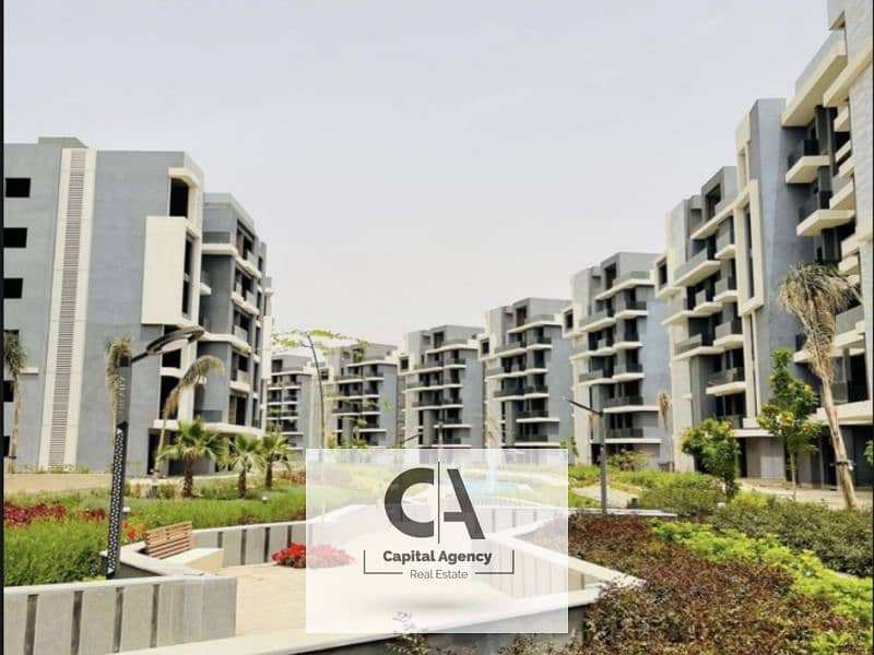 Apartment for sale, ground floor, garden, 90 meters, immediate delivery In Sun Capital, the heart of October With a 10% down payment and equal install 0