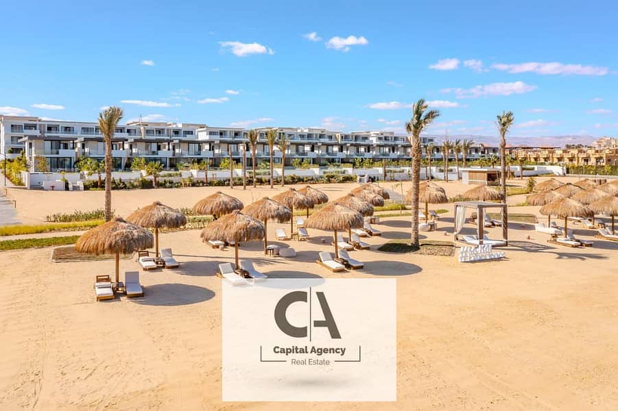 Chalet for sale, first row on the sea, with a 10% down payment, in the heart of Ain Sokhna, with Misr Italian - Kay | And installments over the longes 0