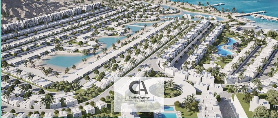 Chalet for sale in Salt Ras El Hekma, North Coast | Real estate developer Tatweer Misr | 10% down payment only | View directly on the lagoon 0