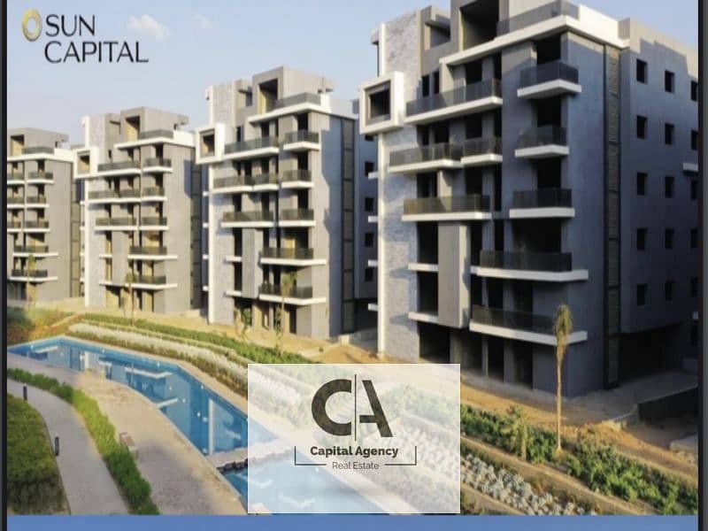 With a 10% down payment, own an apartment in October, immediate delivery, on the landscape, in Sun Capital Compound. 0